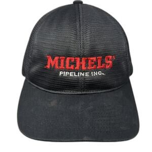 Michel's Pipeline Inc. Snapback Trucker Hat Black One Size The Classics Yupoong